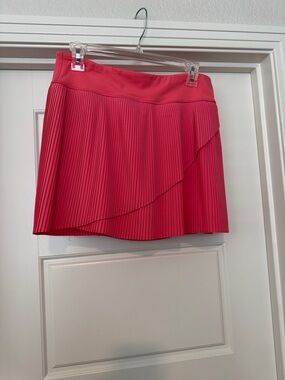 Yogalicious Coral-Pink Pleated Skater Skirt